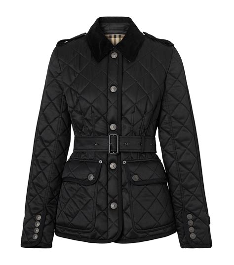 burberry black diamond quilted jacket|quilted burberry jacket outlet store.